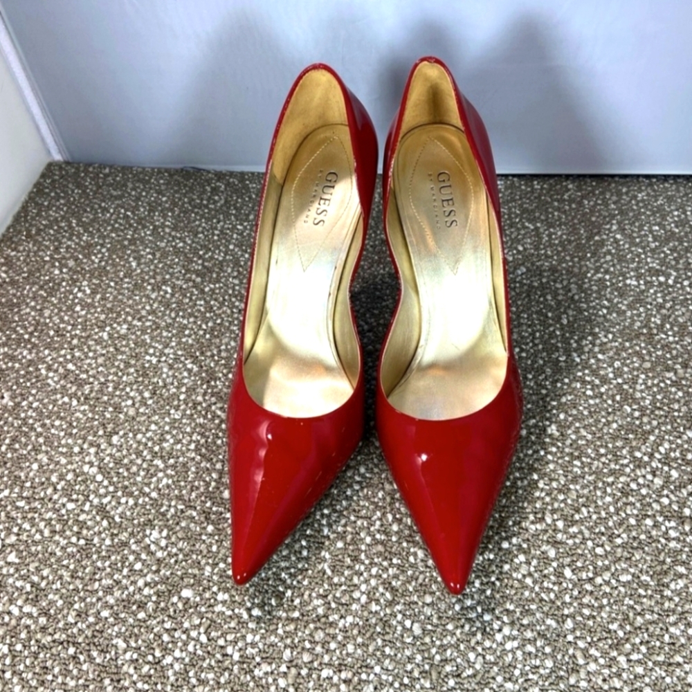 GUESS Carrie Red Patent Leather Heels Sz. 10